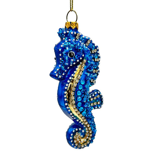 Seahorse Glass Ornament
