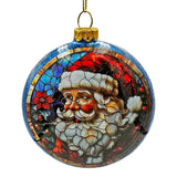 Santa Claus Stained Glass Ornament