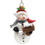 Frosty The Neighborhood Snowman Glass Ornament