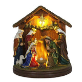 Radiant Nativity Scene Figurine
