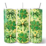 Shamrock Bow Print 20oz Tumbler