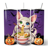 Kawaii Halloween Ramen Sphynx Cat 20oz Tumbler