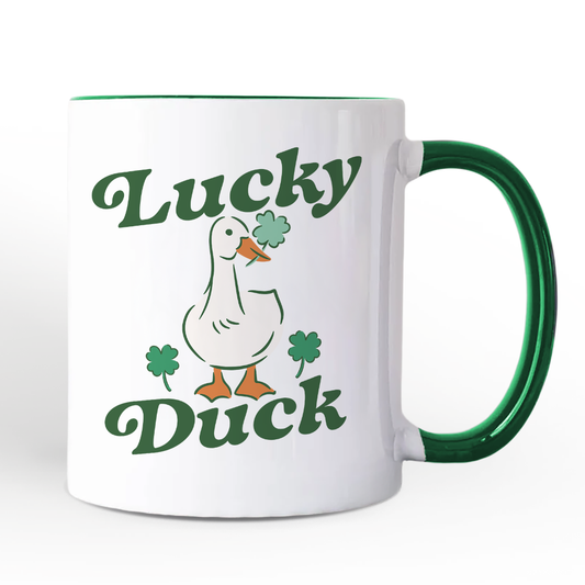 Lucky Duck St Patricks Day Mug