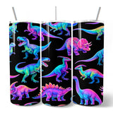 Neon Dinosaur Print 20oz Tumbler