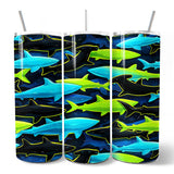 Neon Shark 20oz Tumbler