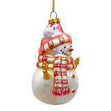 Glass Snowman Ornament