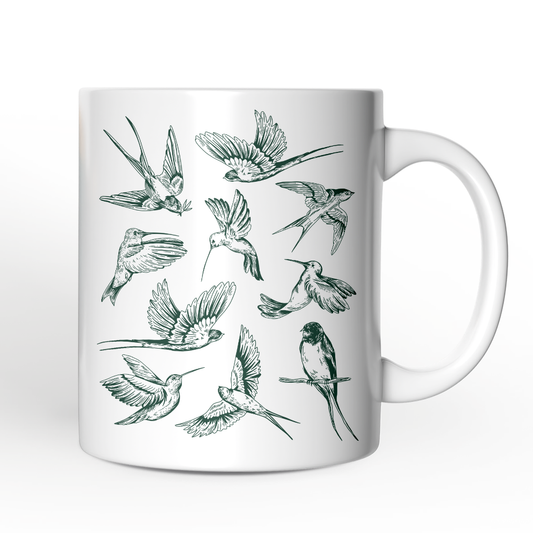 Birds In Flight Ceramic Mug