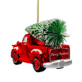 Glass Pickup Truck Ornament