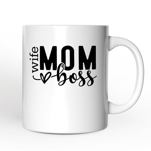 Wife Mom Boss Ceramic Mug