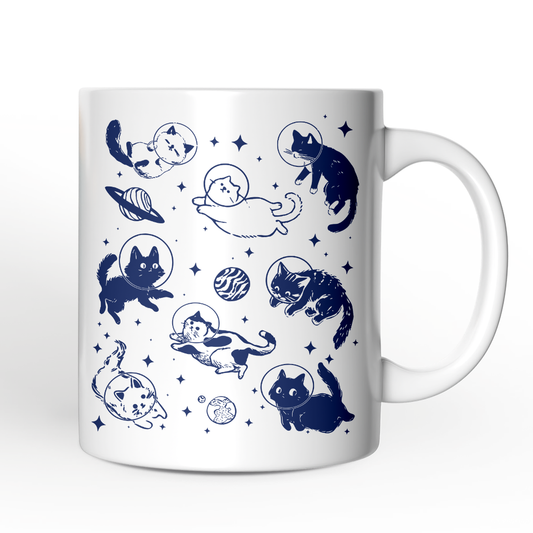 Cats In Space Ceramic Mug