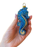 Seahorse Glass Ornament