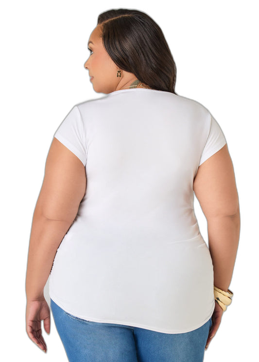 Ruched Cap Sleeved Top