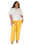 Shirred Waist Cotton Jersey Tee