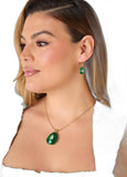 Teardrop Stone Necklace Set