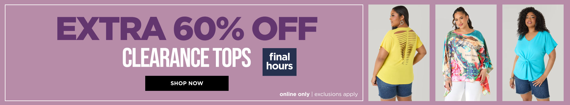 Extra 60% Off Clearance Tops