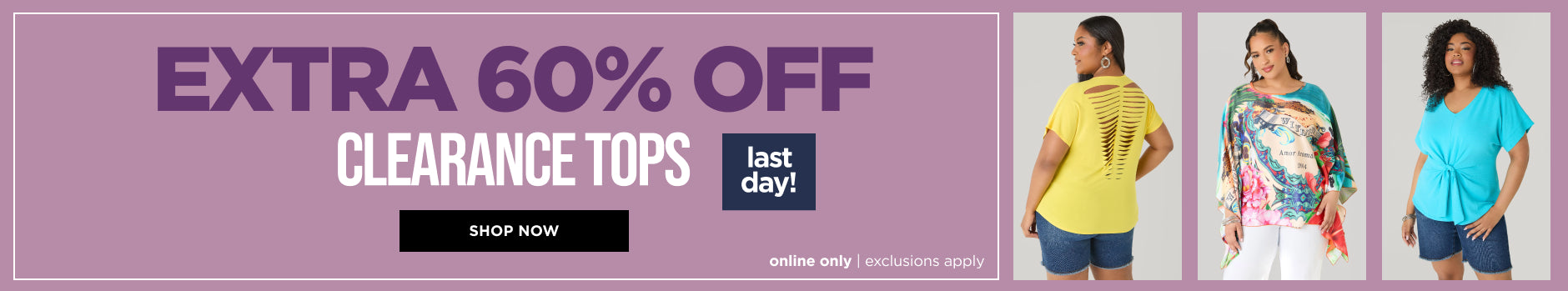 Extra 60% Off Clearance Tops
