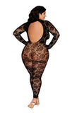Dreamgirl Open Back Gloved Bodystocking