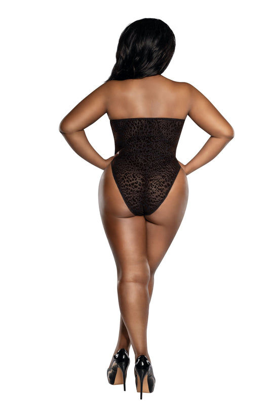 Dreamgirl Leopard Mesh Teddy