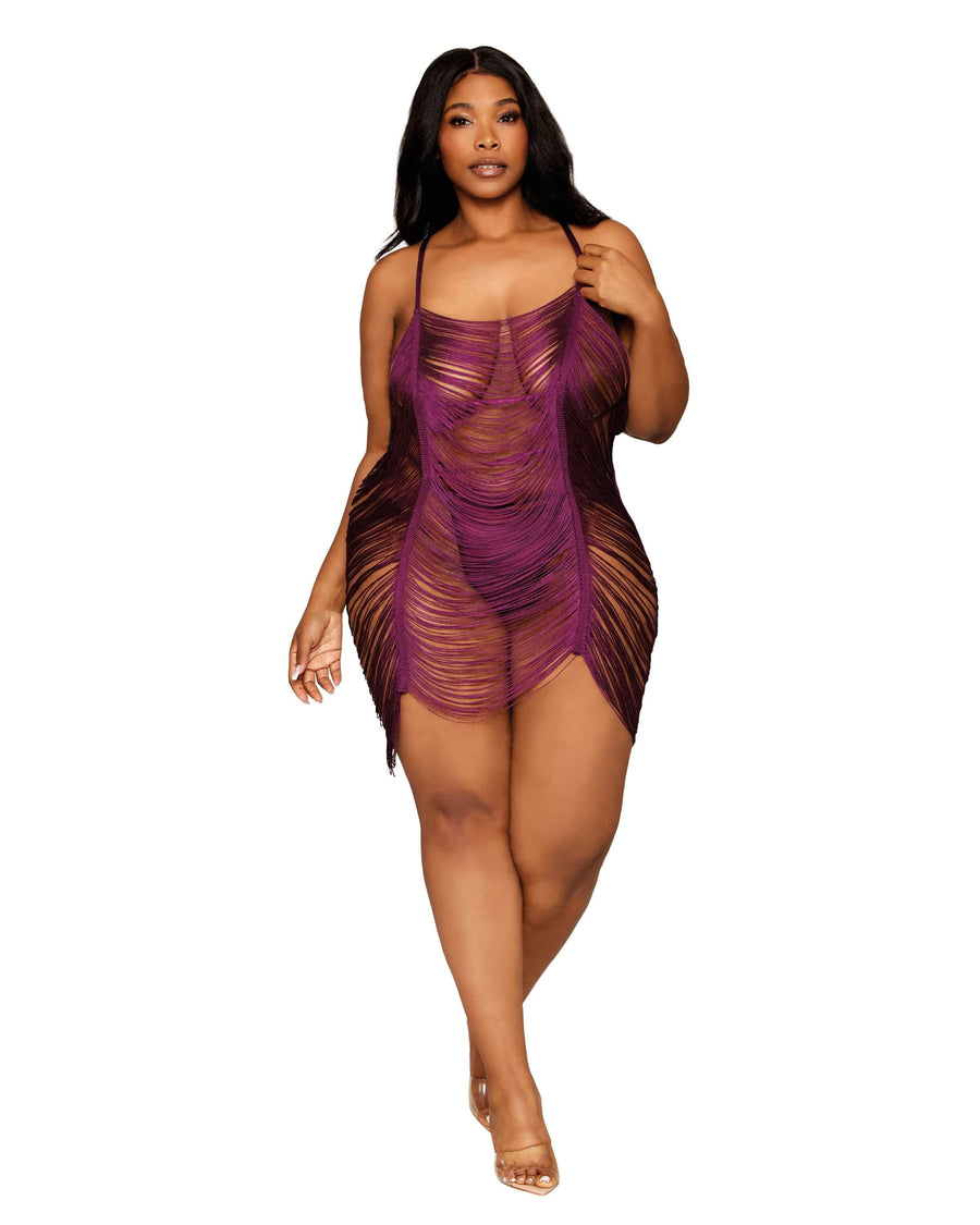 Dreamgirl Fringe Chemise Set
