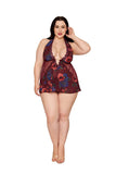 Dreamgirl Floral Babydoll And G String Set