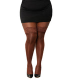 Dreamgirl Stay Up Lace Trim Thigh Highs