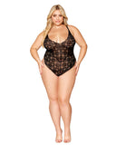 Dreamgirl Mosaic Lace Teddy And Skirt Set