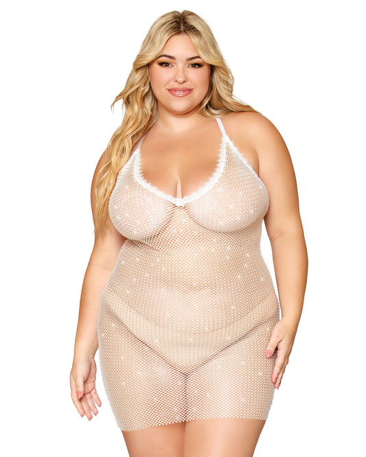 Dreamgirl Crystal Fishnet Chemise