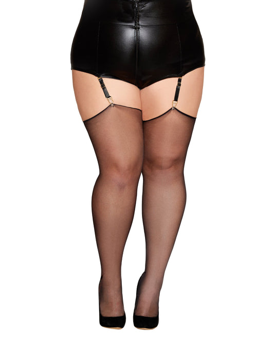 Dreamgirl Reversible Back Seam Thigh Highs
