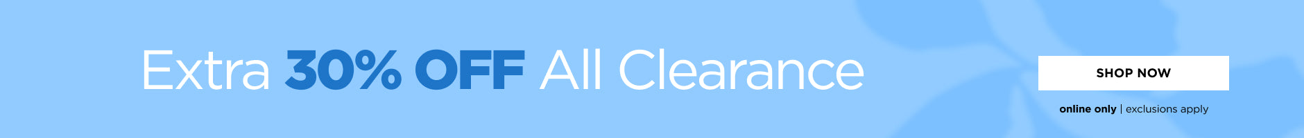 Extra 30% off Clearance