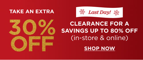 Take an Extra 30% off Clearance