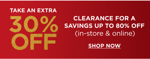 Take an Extra 30% off Clearance
