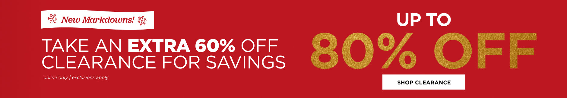 Up to 80% off Clearance. Shop Now