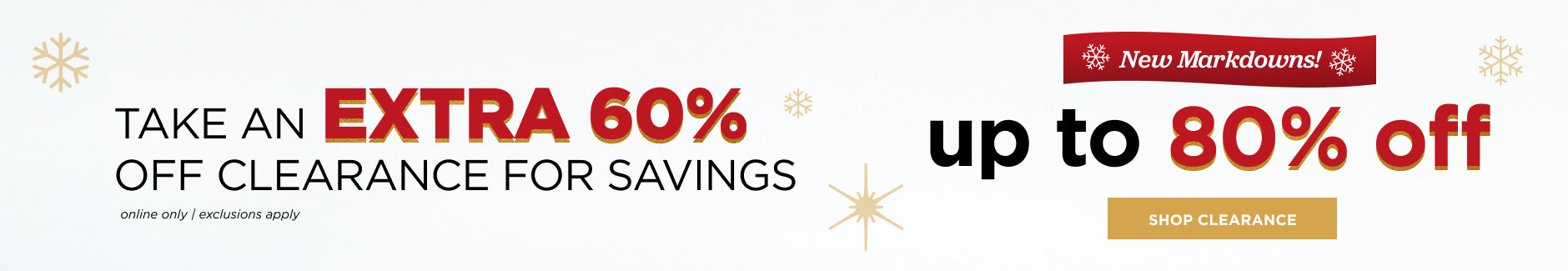Extra 60% off Clearance. Shop Now