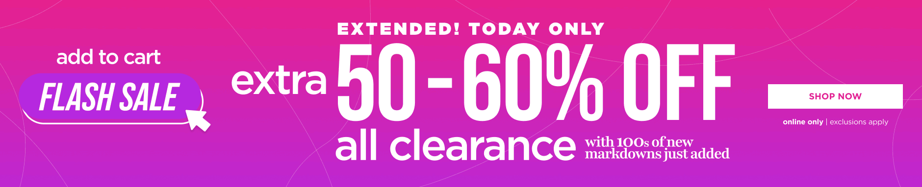Extra 50-60% Off All Clearance