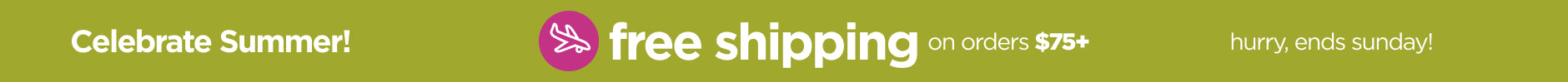 Online only. Free shipping on orders $75+ Ends July 5th