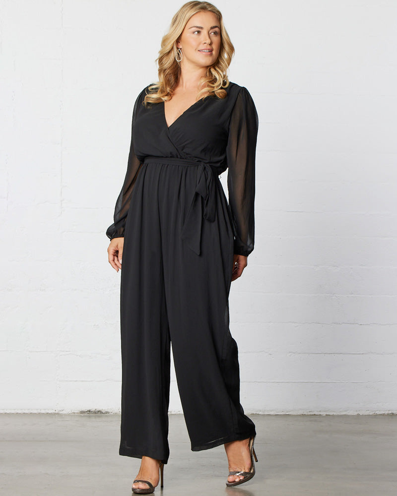 Plus Size Celina Chiffon Jumpsuit