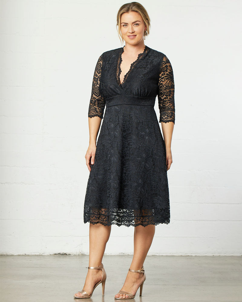 Plus Size Mademoiselle Lace Cocktail Dress