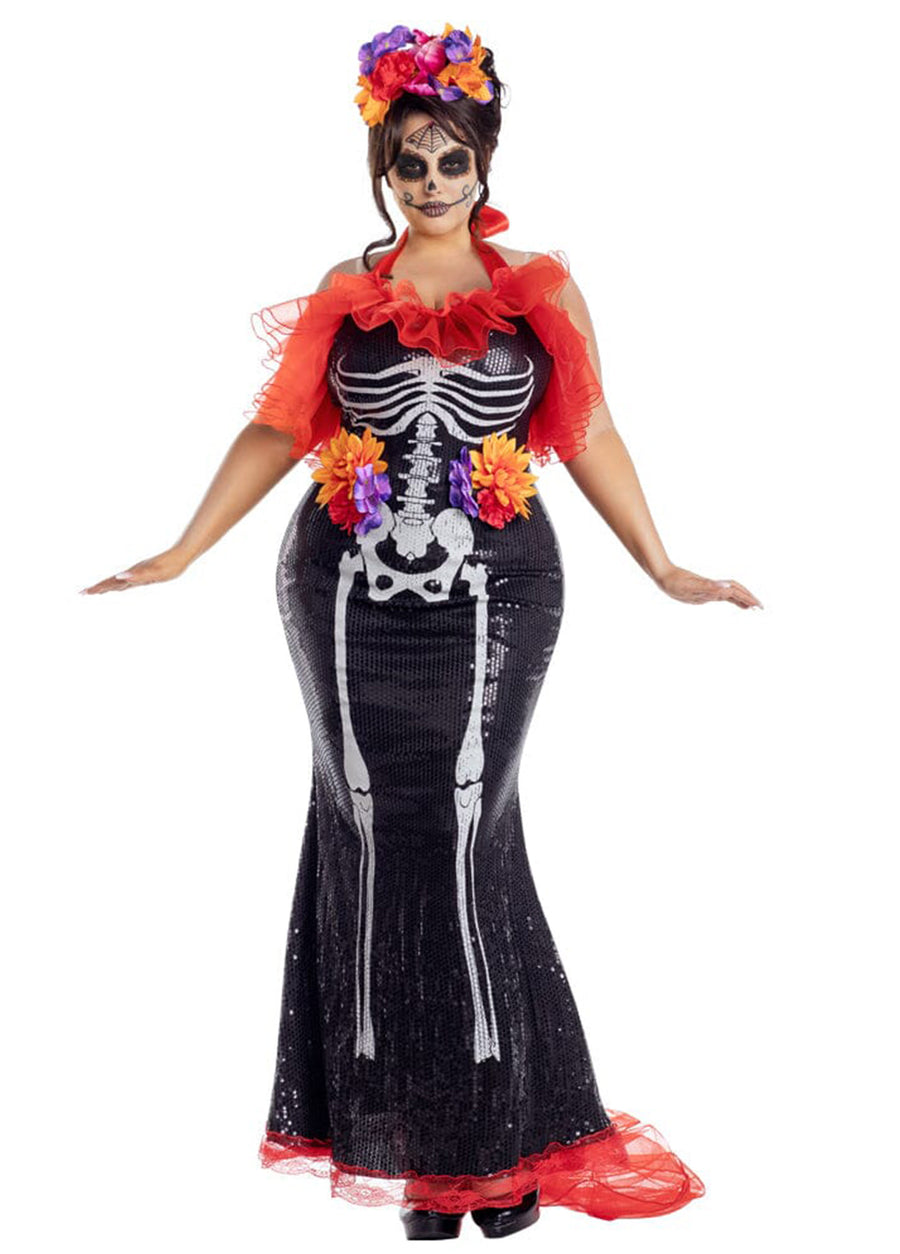 Plus Size Glamour Muerta Halloween Costume