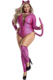 Lace Up Leopard Halloween Costume