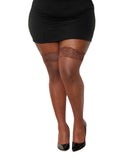 Dreamgirl Stay Up Lace Trimmed Fishnet Thigh Highs