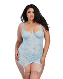 Dreamgirl Lace Garter Slip And G String Set