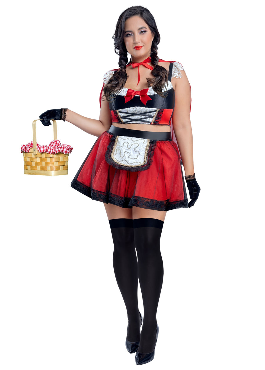 Plus Size Little Red Halloween Costume