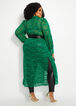Green Belted Lace Maxi Shirtdress, Green image number 1