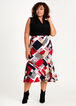 Abstract Plaid Mermaid Skirt, Jester Red image number 2