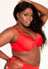 Logo Tape Underwire T Shirt Bra, Red image number 2