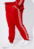 Striped Stretch Knit Joggers, Barbados Cherry image number 0