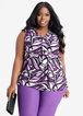 Abstract Knot Front Blouse, Purple Magic image number 0