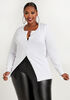 Buttoned Stretch Knit Cardigan, White image number 0