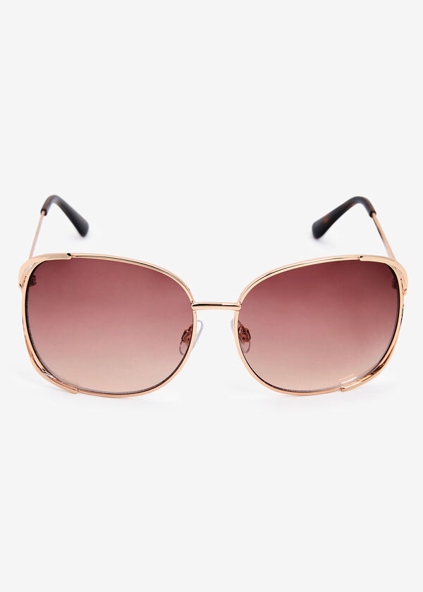 Sean John Vented Oval Sunglasses, Gold image number 0