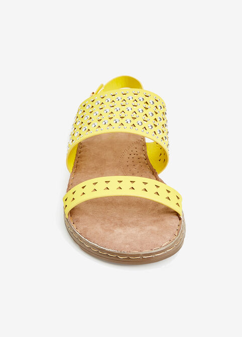 Sole Lift Jewel Wide Width Sandals, Mustard image number 3